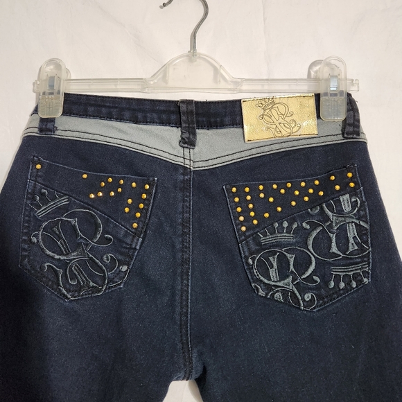 Southpole Grey and Blue Gorgeous embellish women jeans size 5 - Picture 2 of 11
